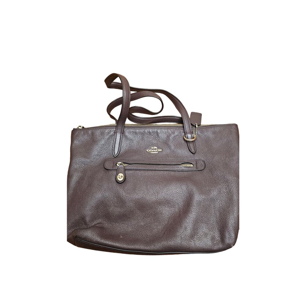 Coach turnlock pebbled Brown Taylor Tote purse